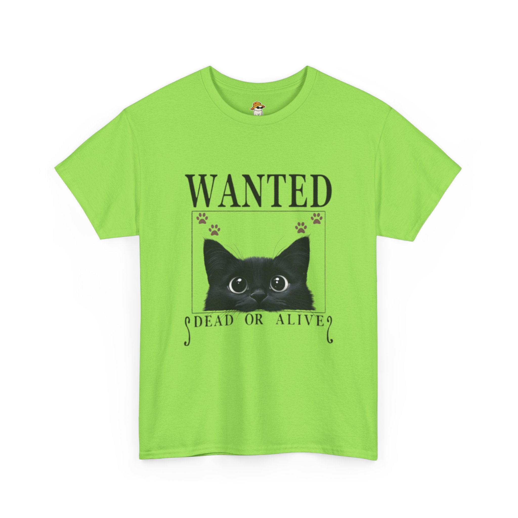 Wanted Cat Graphic Tee – Funny Black Cat T-Shirt