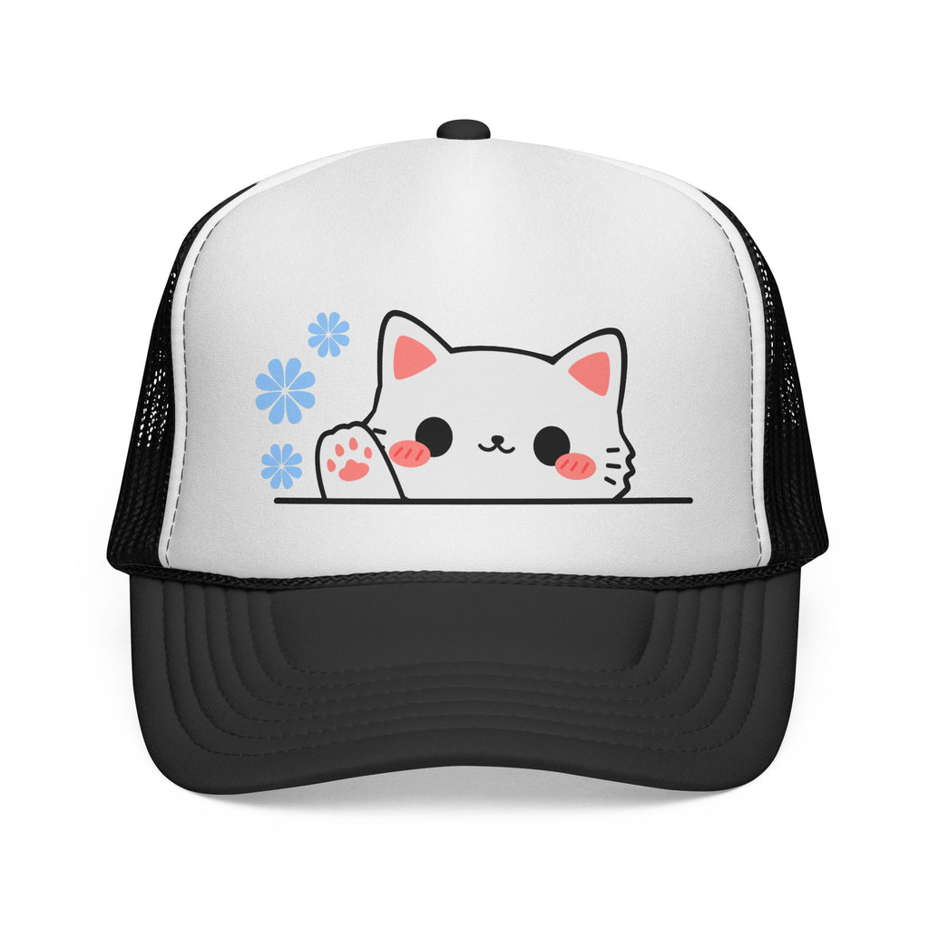 Peeking Cat Trucker Cap – Kawaii Cat Baseball Hat