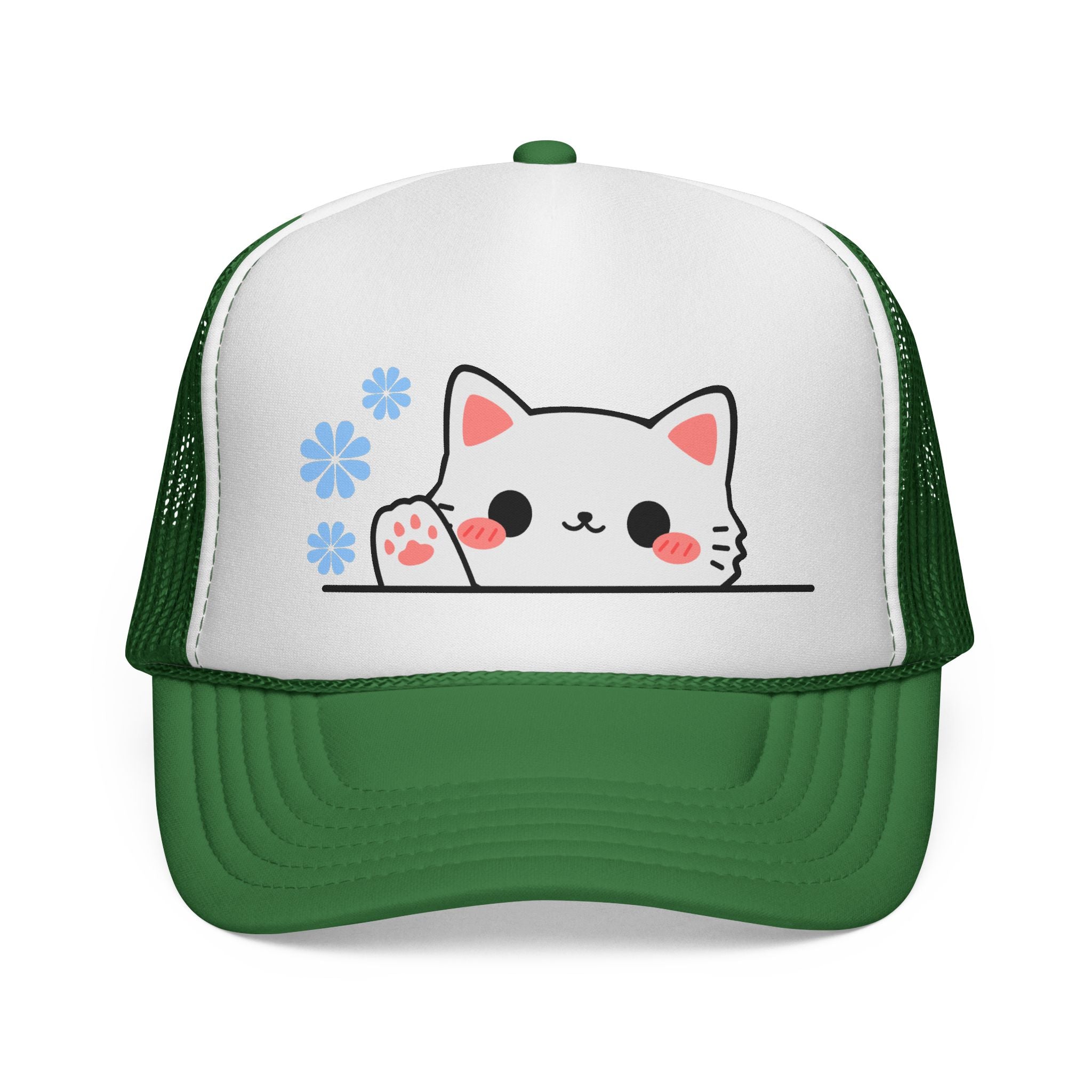 Peeking Cat Trucker Cap – Kawaii Cat Baseball Hat