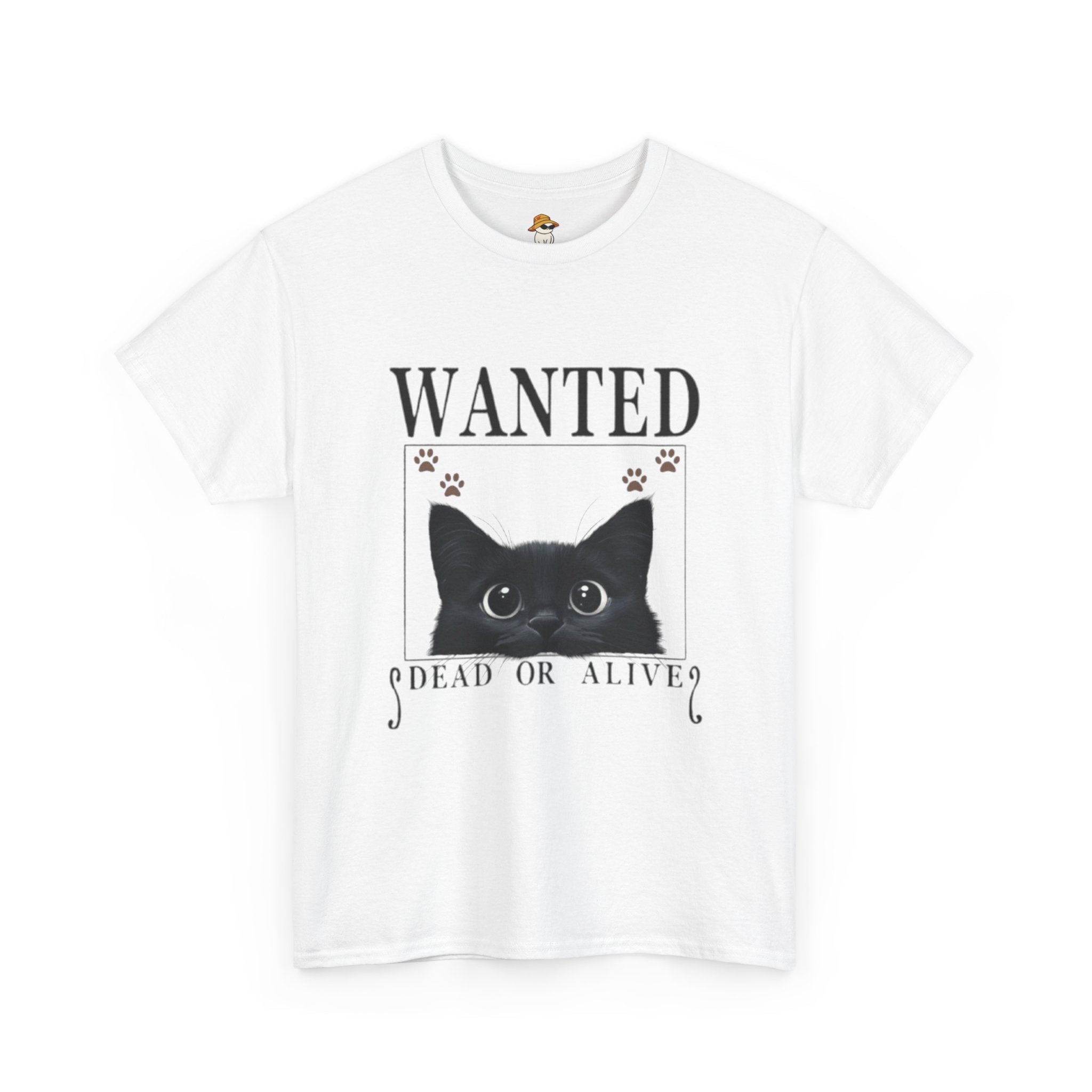 Wanted Cat Graphic Tee – Funny Black Cat T-Shirt