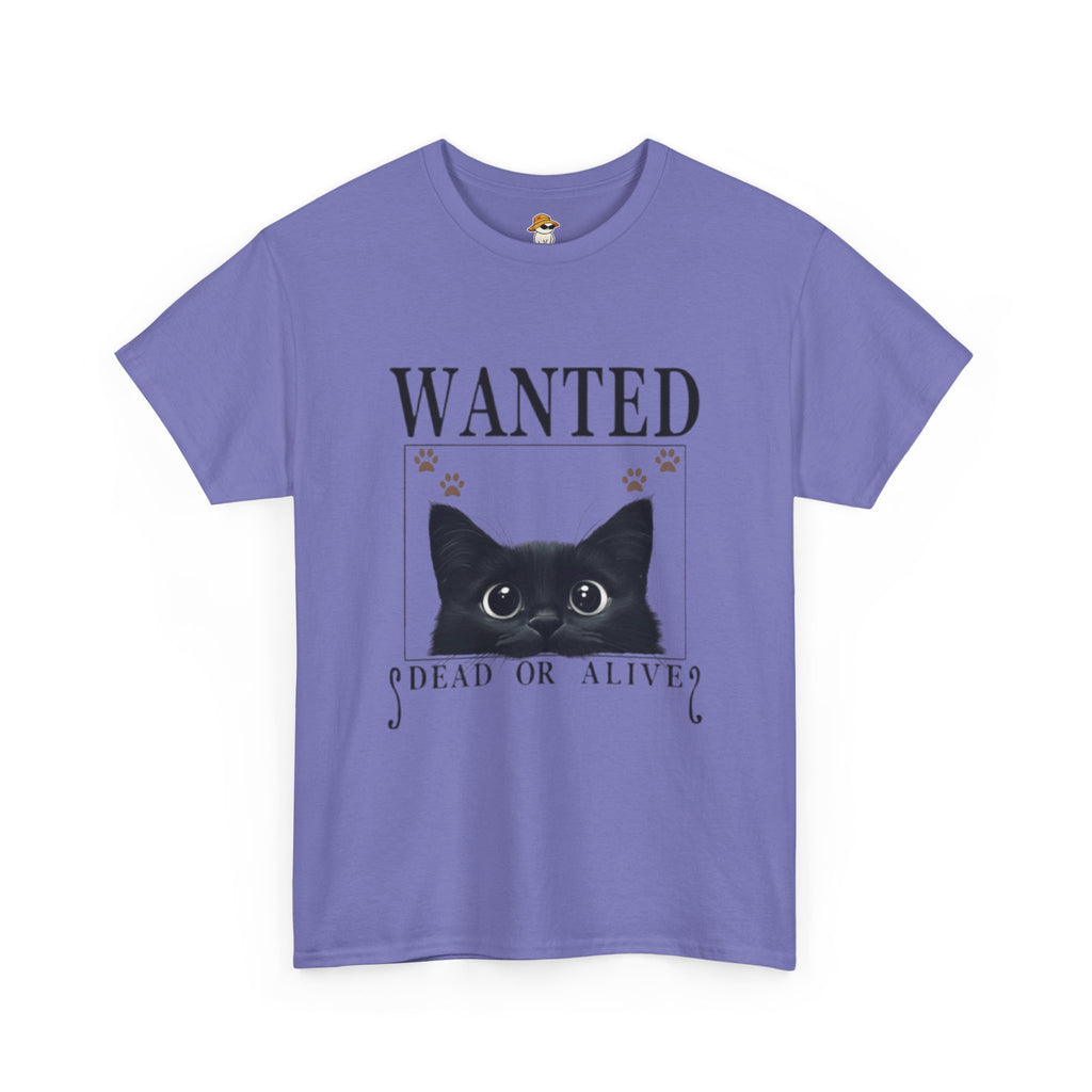 Wanted Cat Graphic Tee – Funny Black Cat T-Shirt