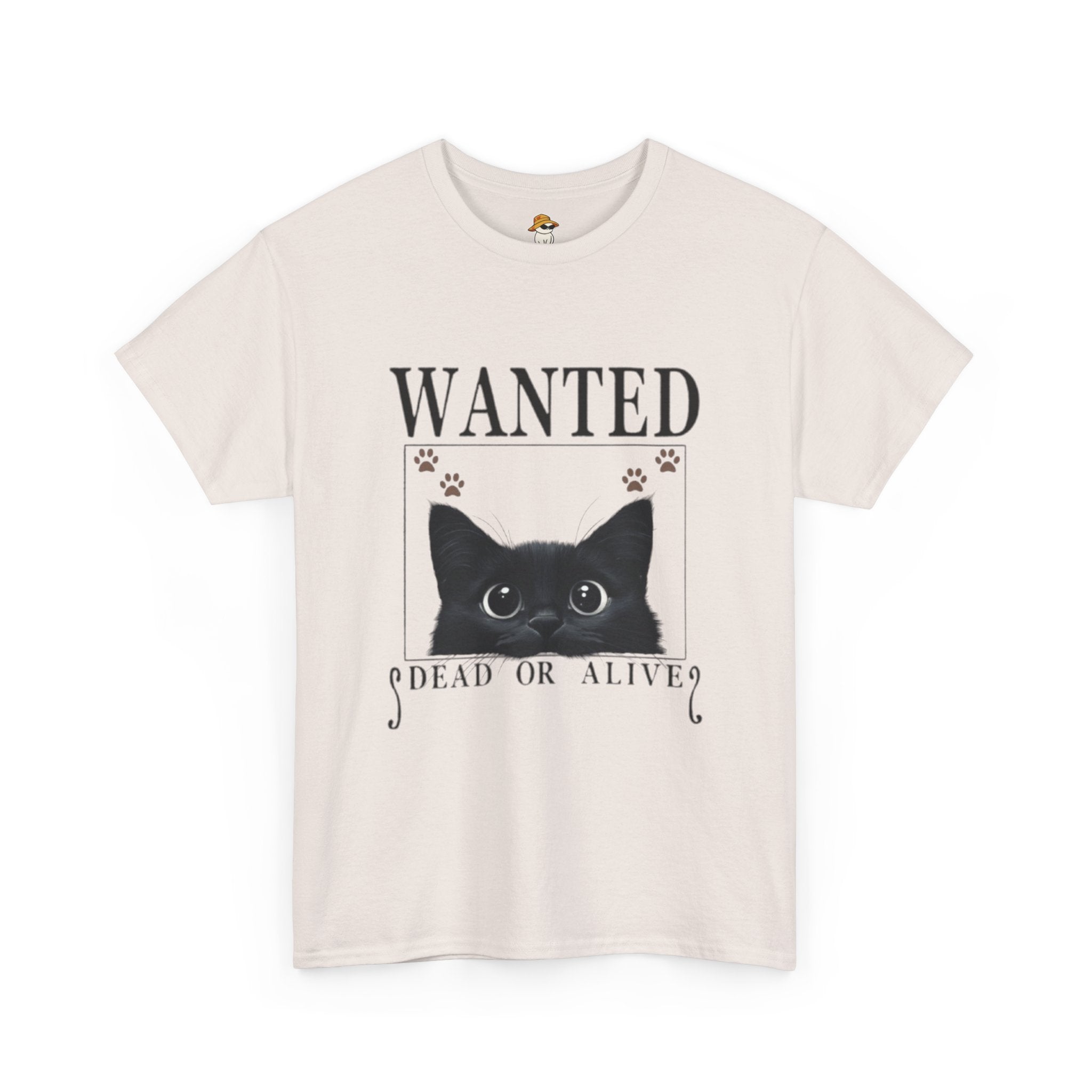 Wanted Cat Graphic Tee – Funny Black Cat T-Shirt
