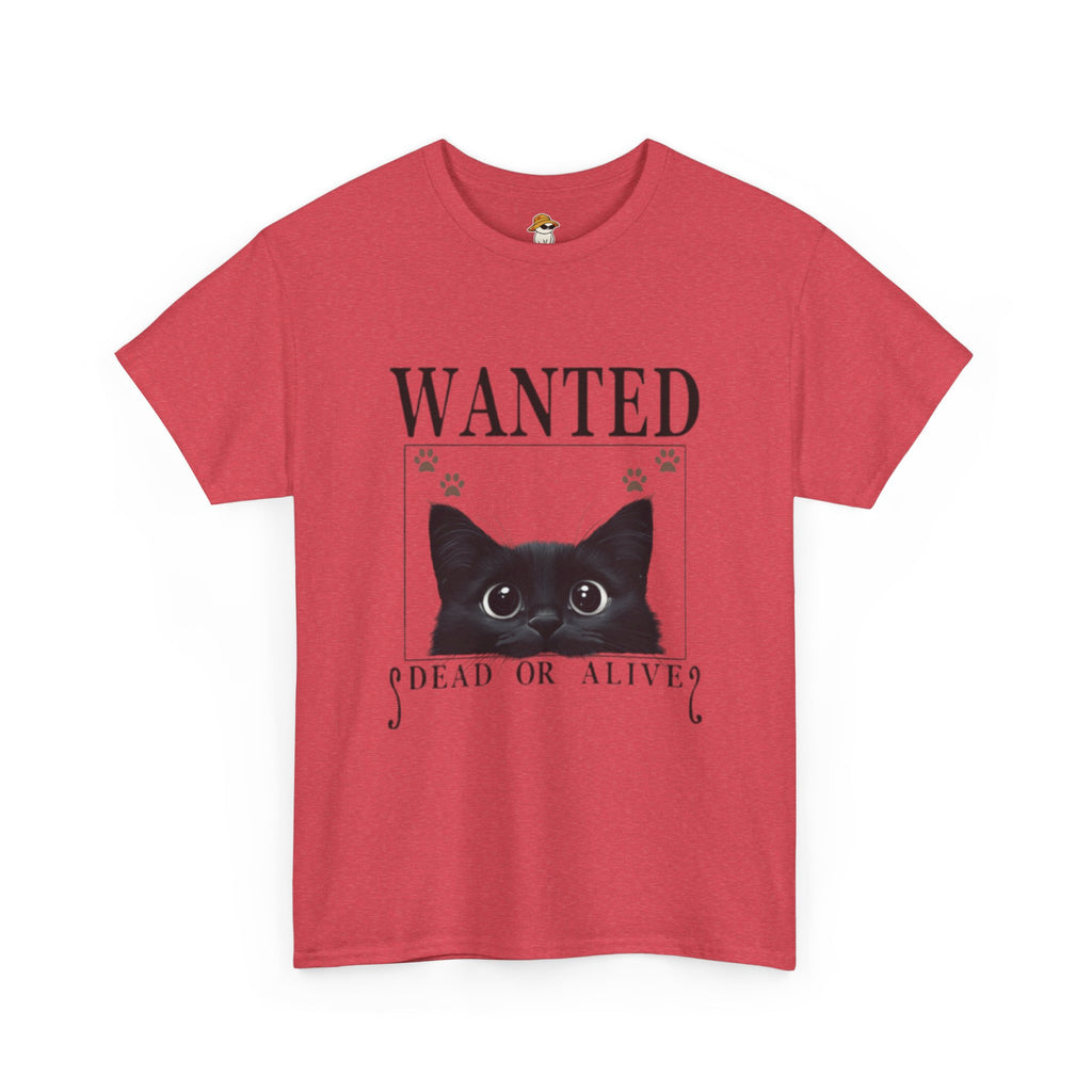 Wanted Cat Graphic Tee – Funny Black Cat T-Shirt