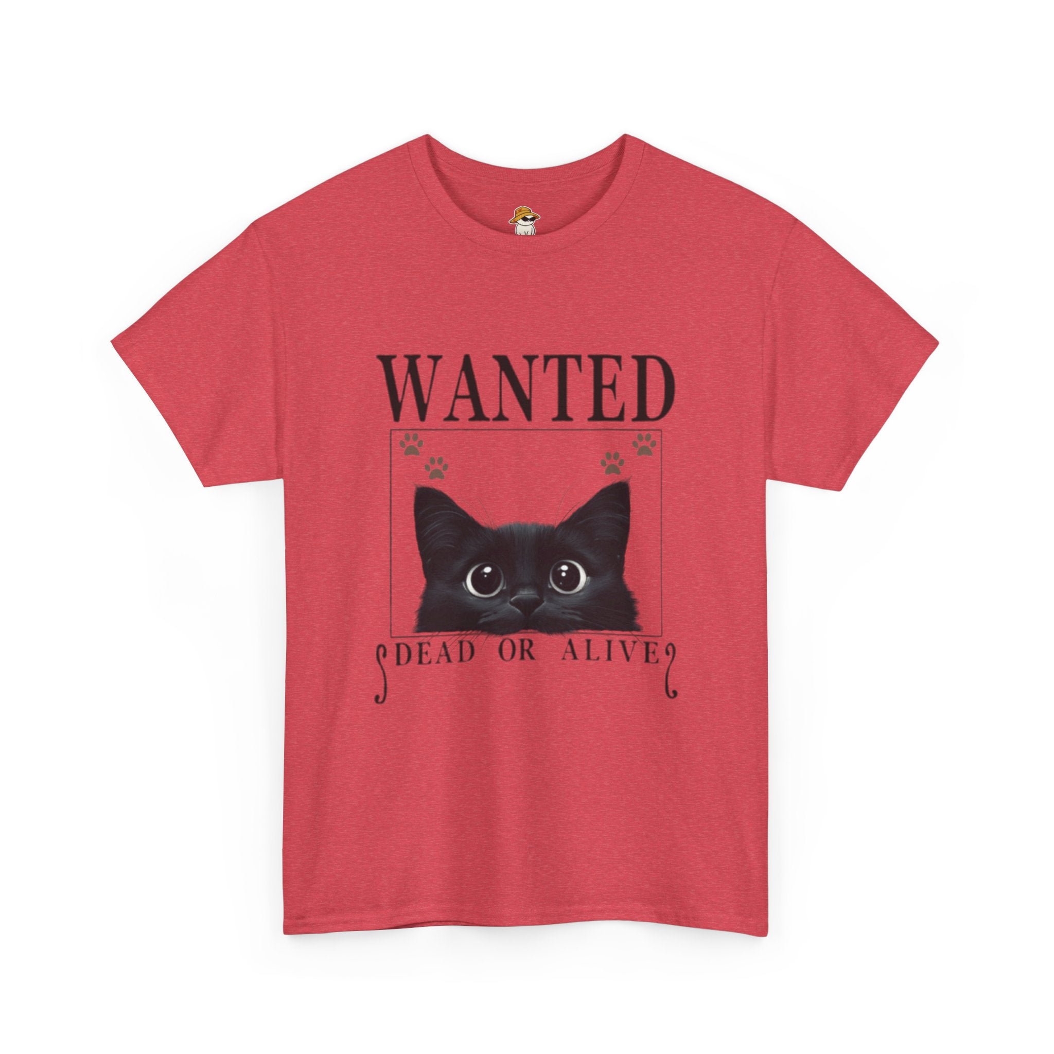 Wanted Cat Graphic Tee – Funny Black Cat T-Shirt