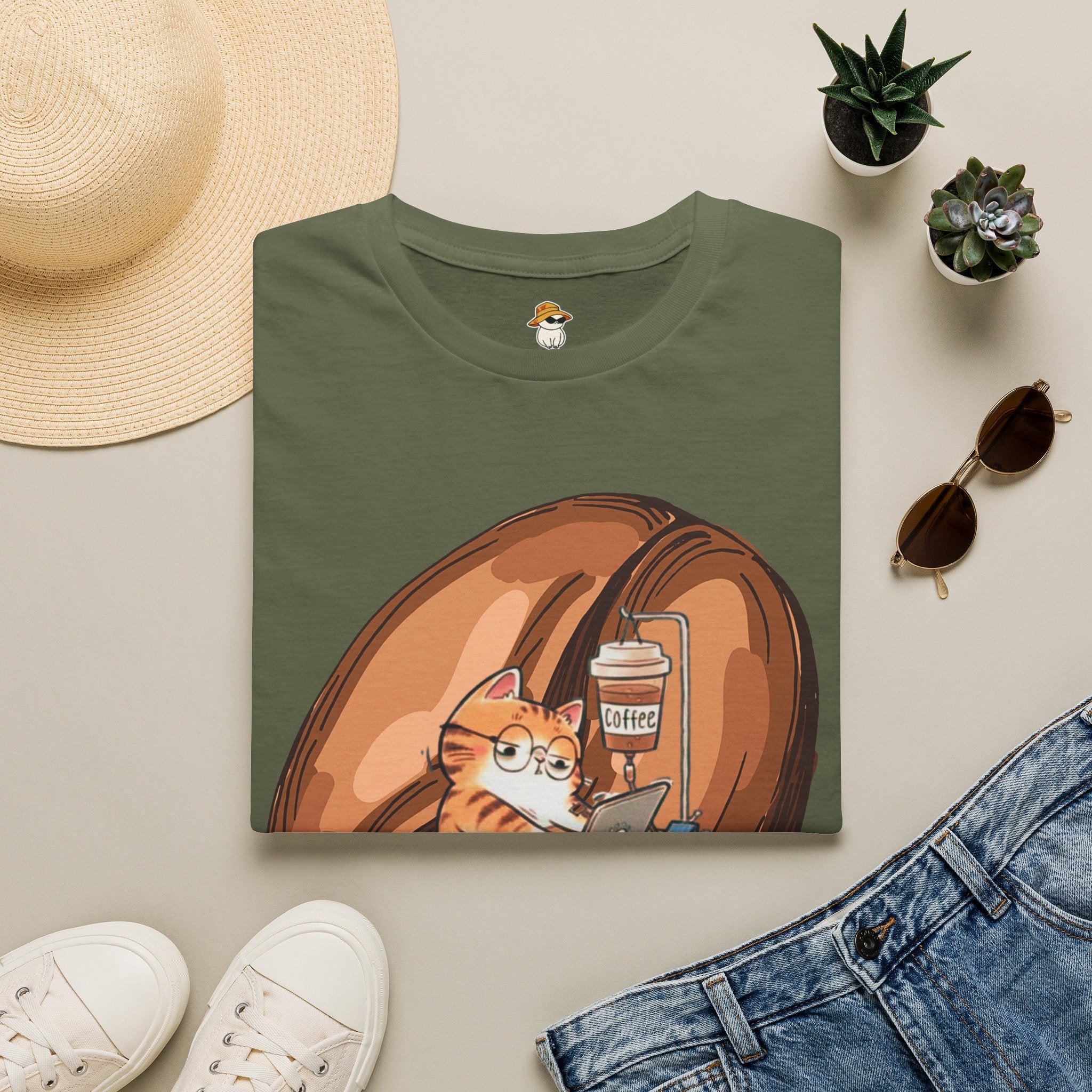I Need Coffee Cat T-Shirt – Funny Cat Graphic Tee