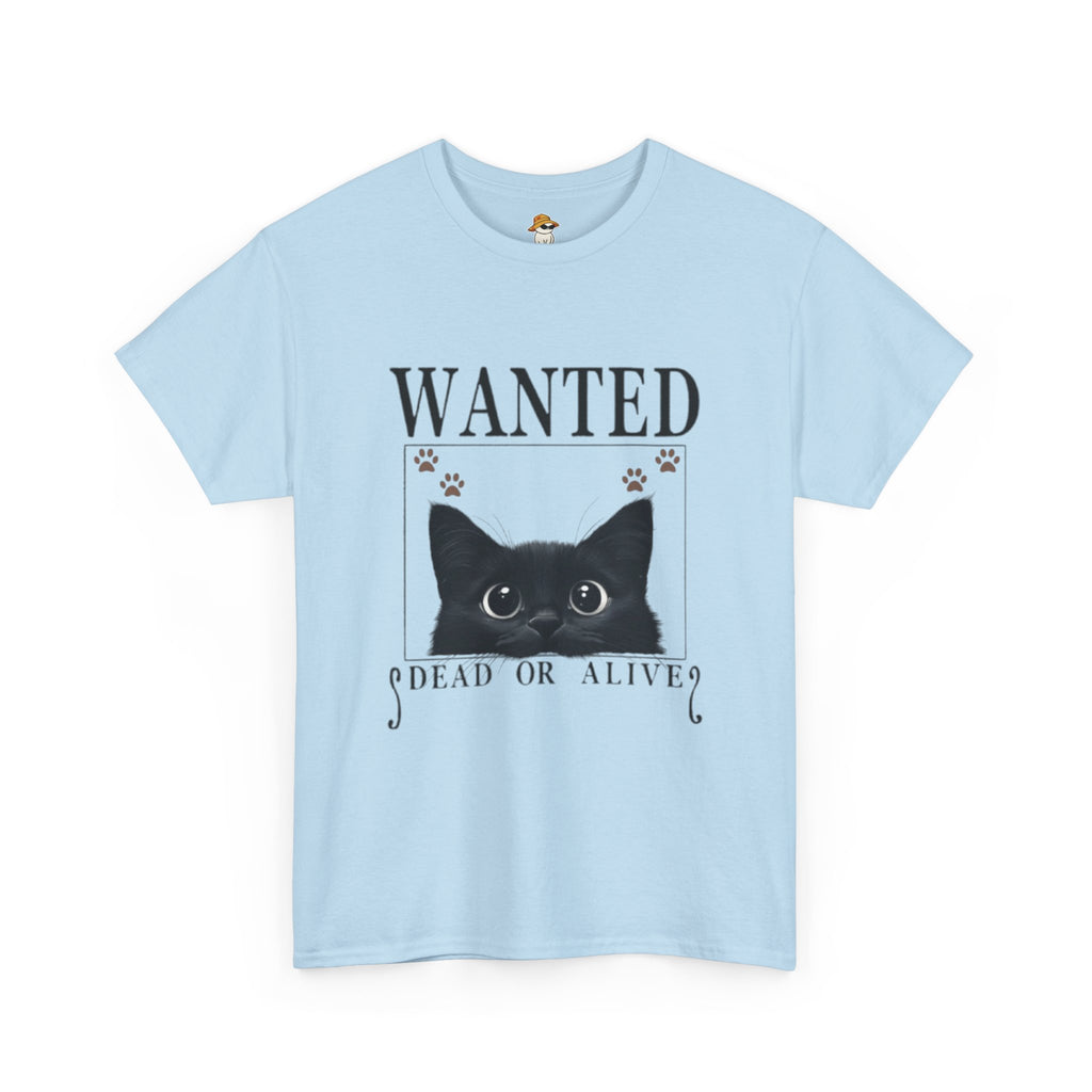Wanted Cat Graphic Tee – Funny Black Cat T-Shirt