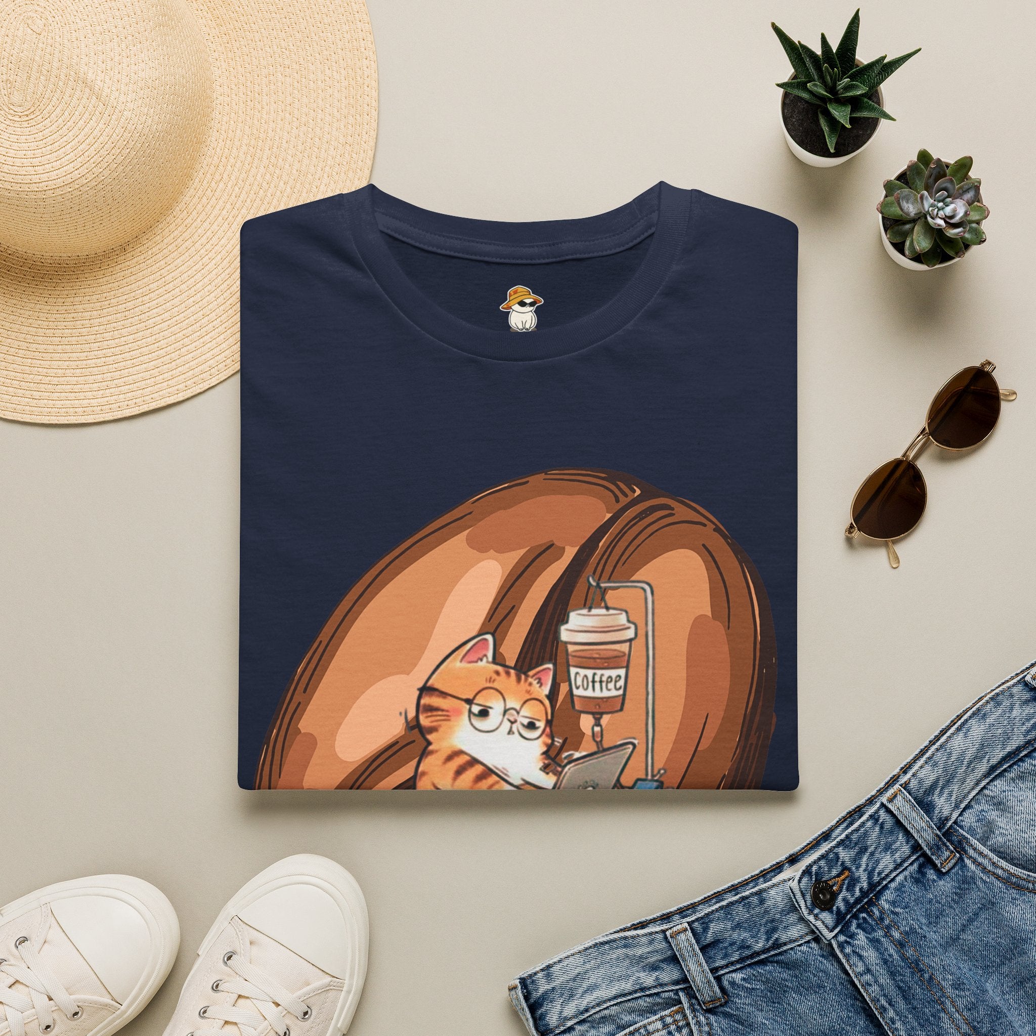I Need Coffee Cat T-Shirt – Funny Cat Graphic Tee
