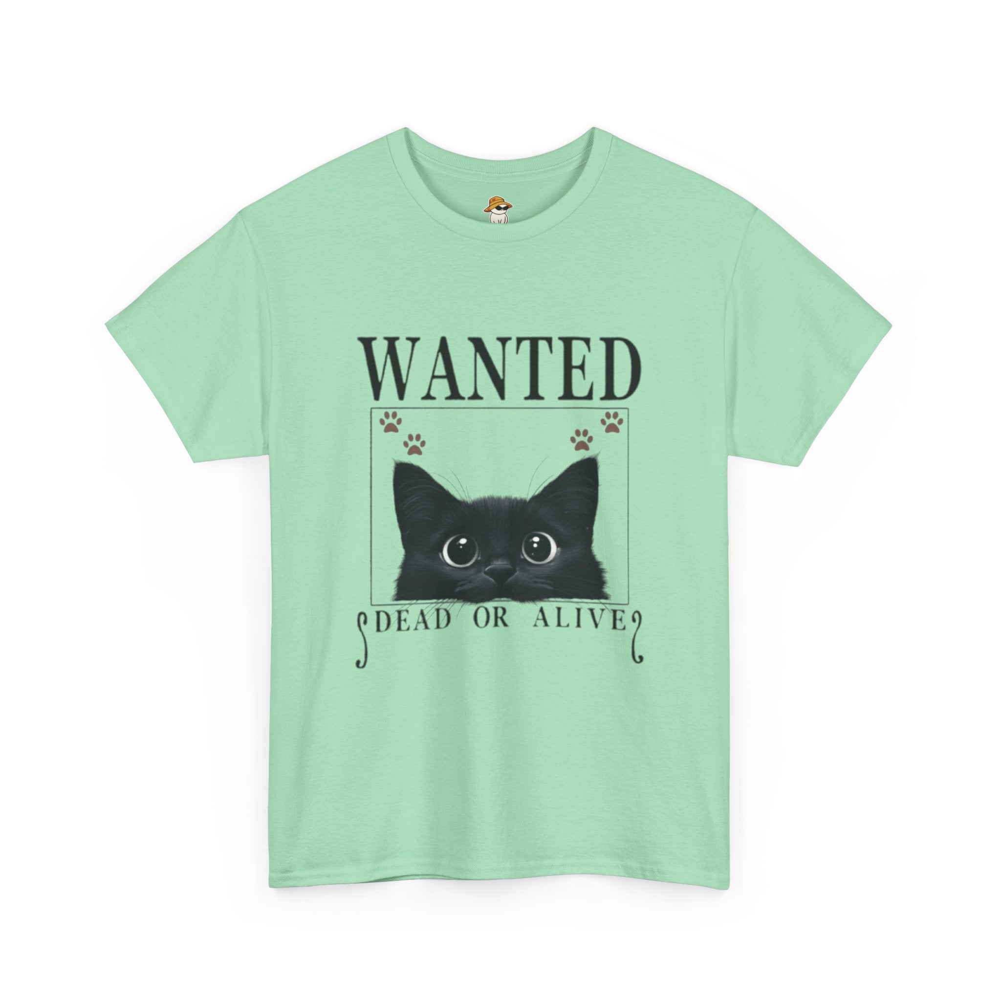 Wanted Cat Graphic Tee – Funny Black Cat T-Shirt