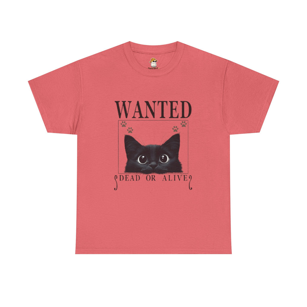 Wanted Cat Graphic Tee – Funny Black Cat T-Shirt