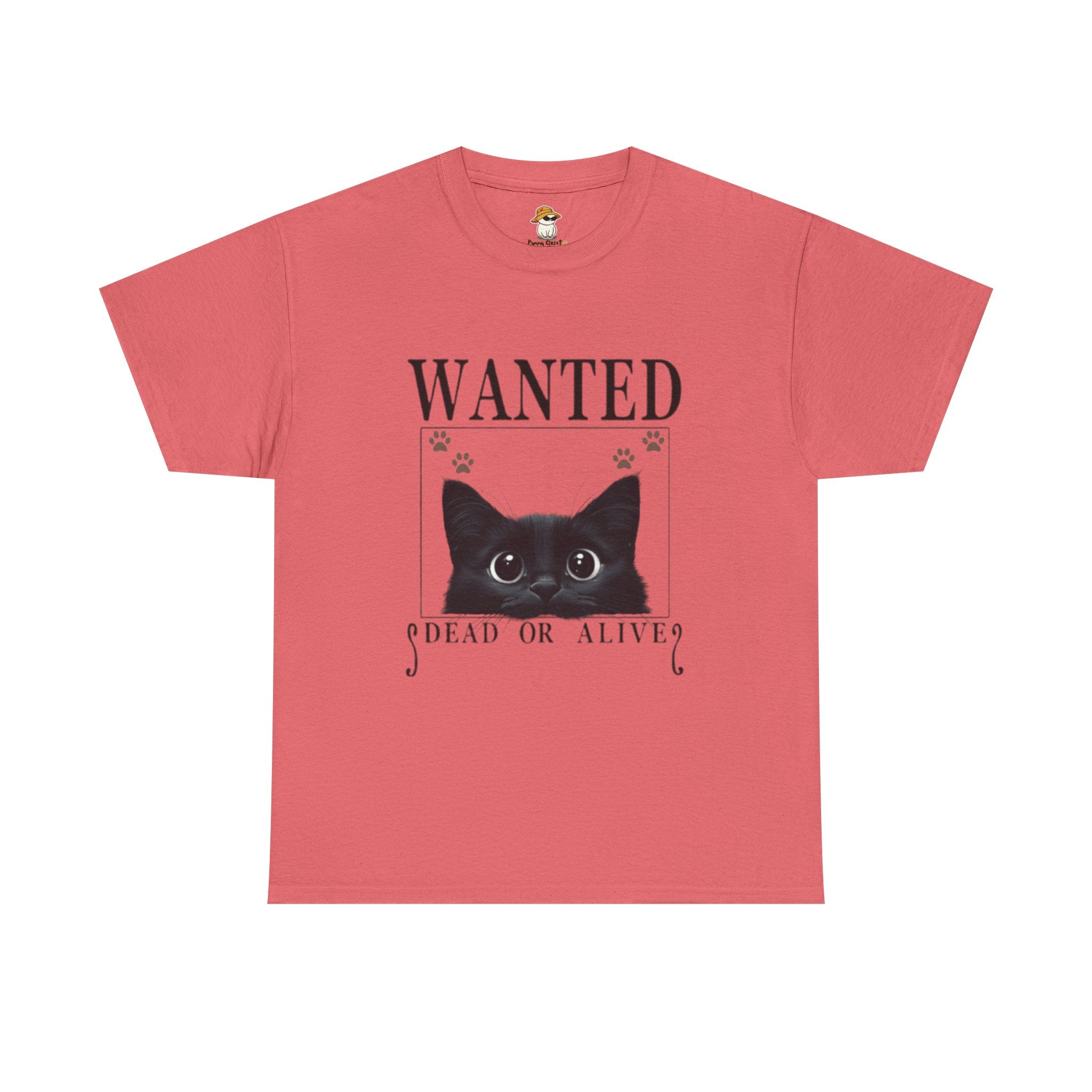 Wanted Cat Graphic Tee – Funny Black Cat T-Shirt