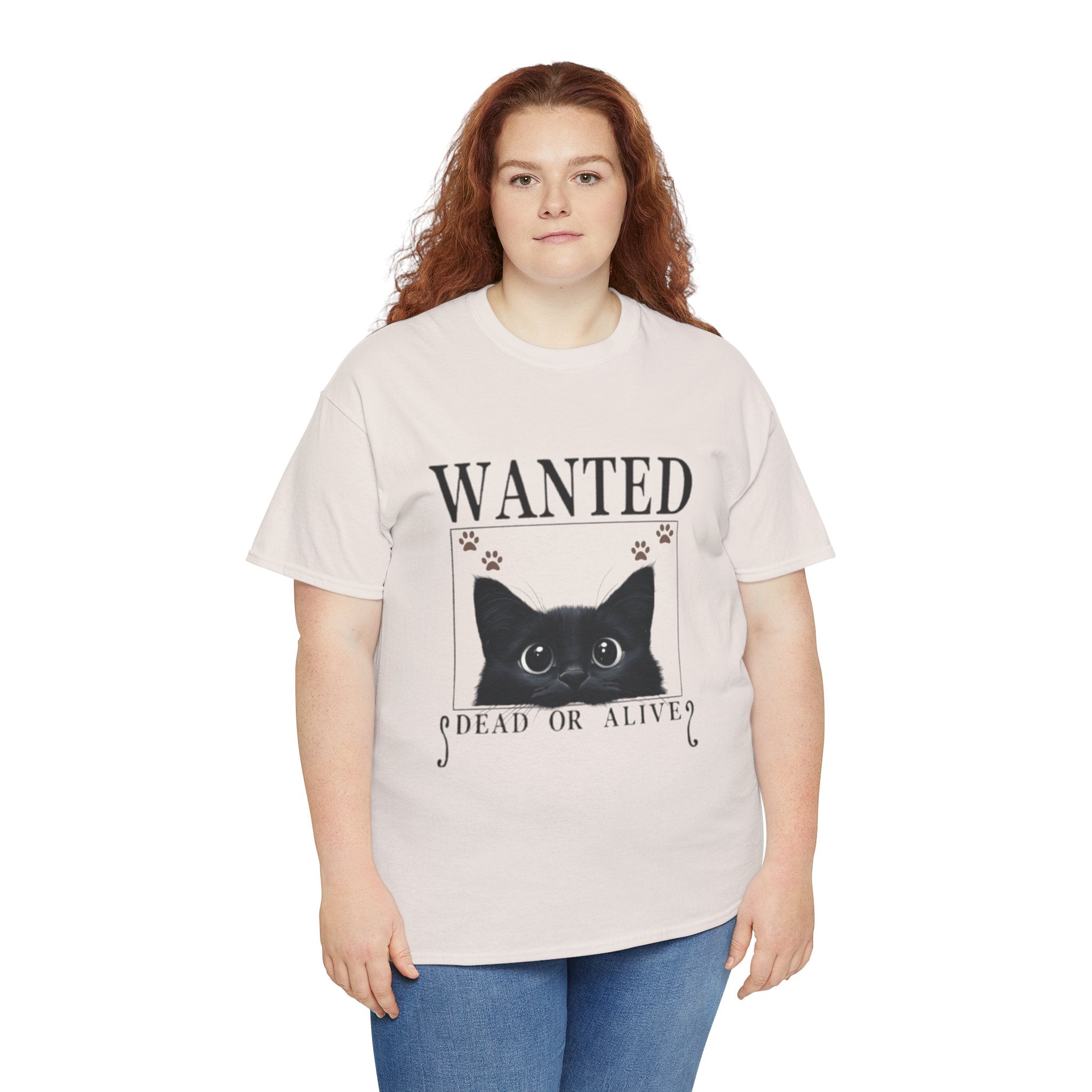 Wanted Cat Graphic Tee – Funny Black Cat T-Shirt