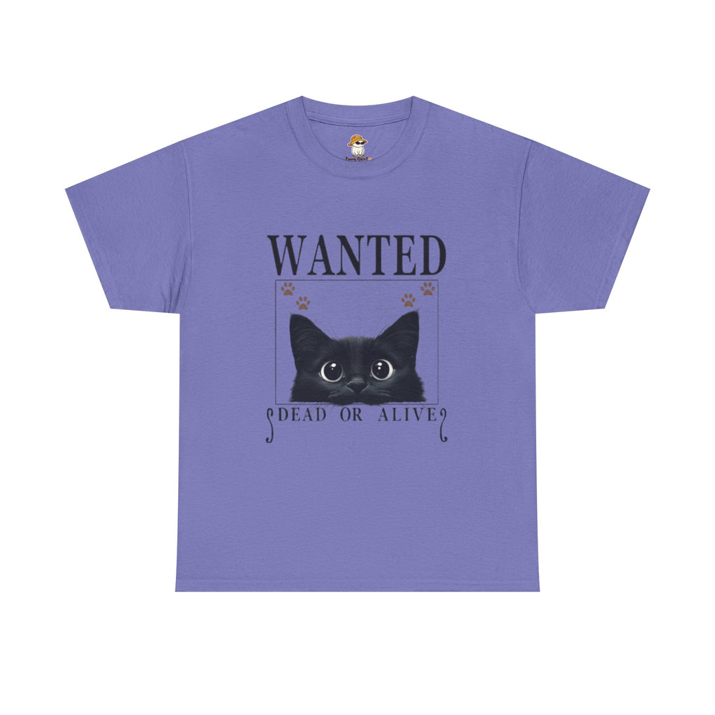 Wanted Cat Graphic Tee – Funny Black Cat T-Shirt