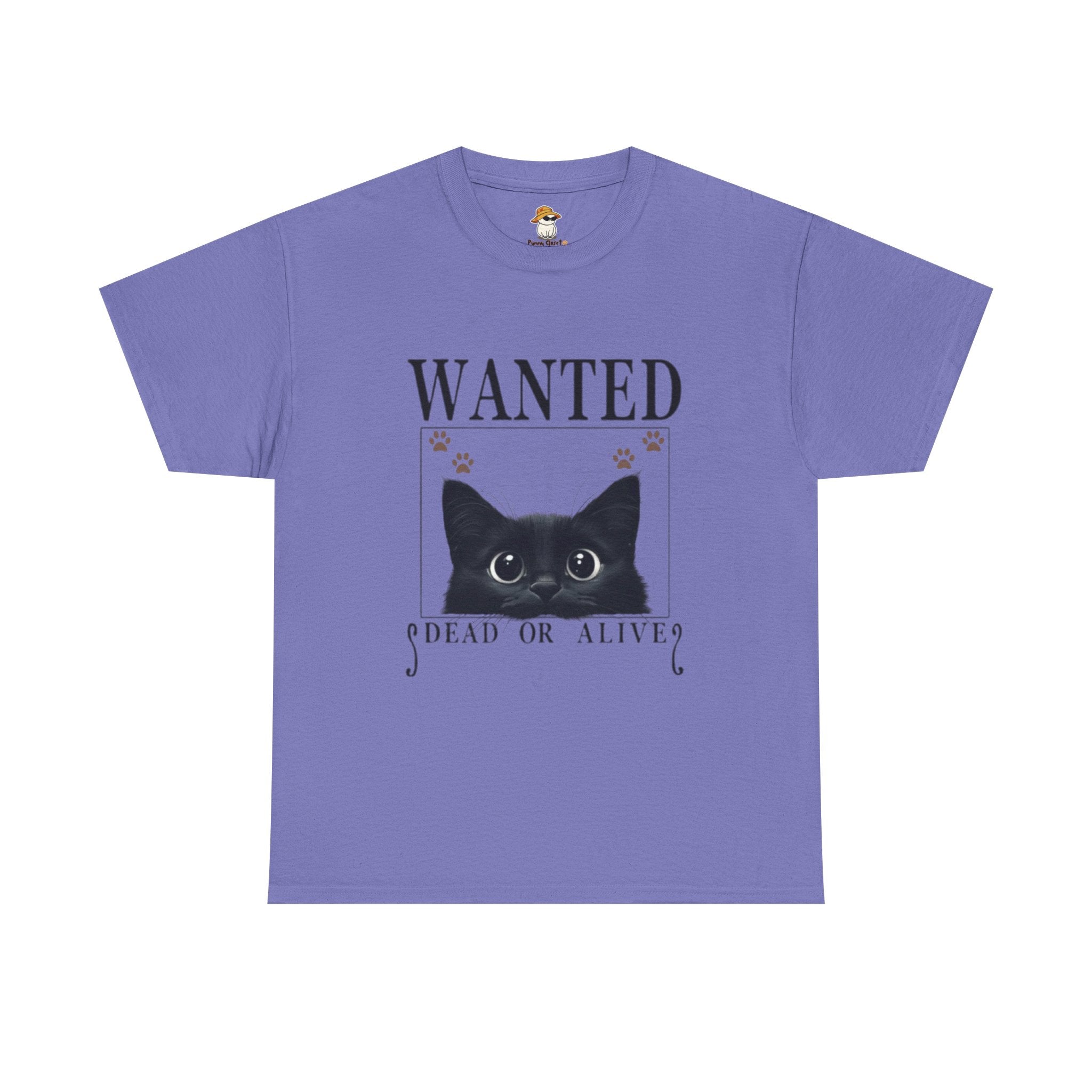Wanted Cat Graphic Tee – Funny Black Cat T-Shirt
