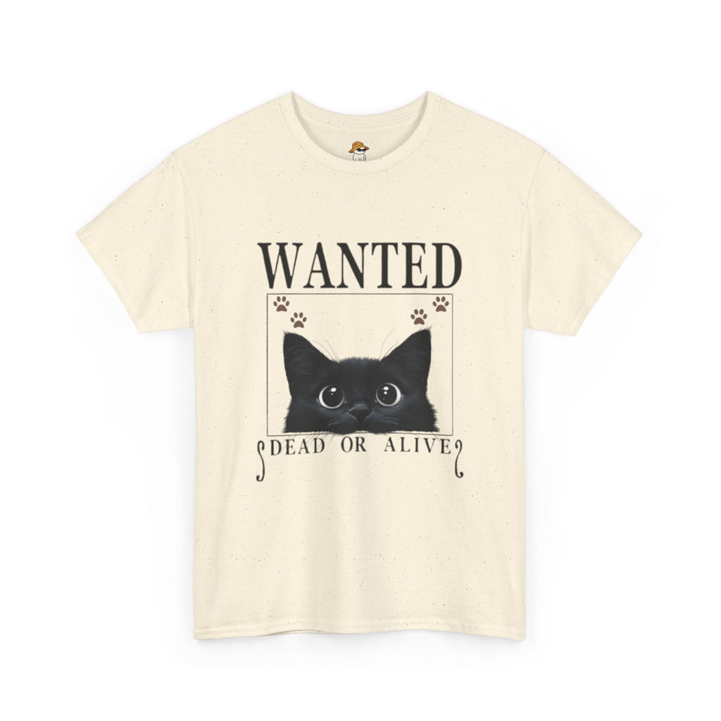 Wanted Cat Graphic Tee – Funny Black Cat T-Shirt