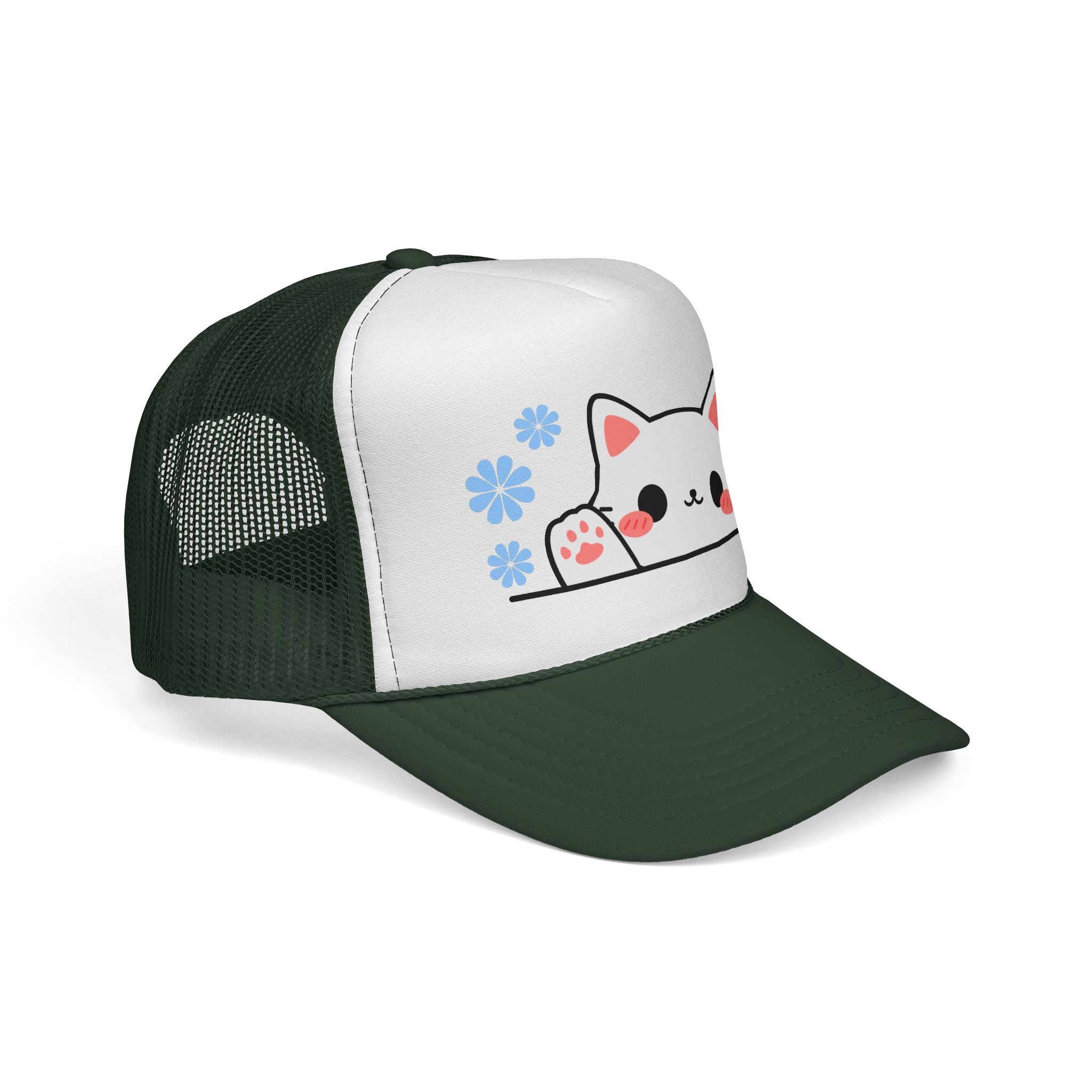 Peeking Cat Trucker Cap – Kawaii Cat Baseball Hat