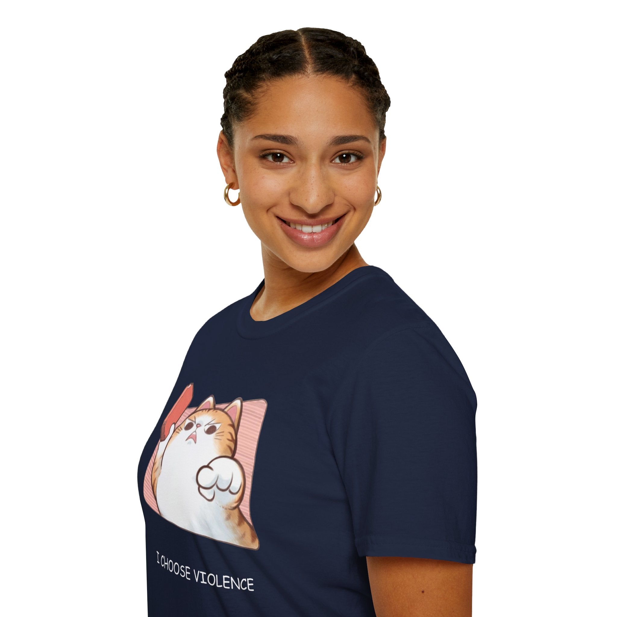 I Choose Violence Cat T-Shirt – Funny Cat Graphic Tee