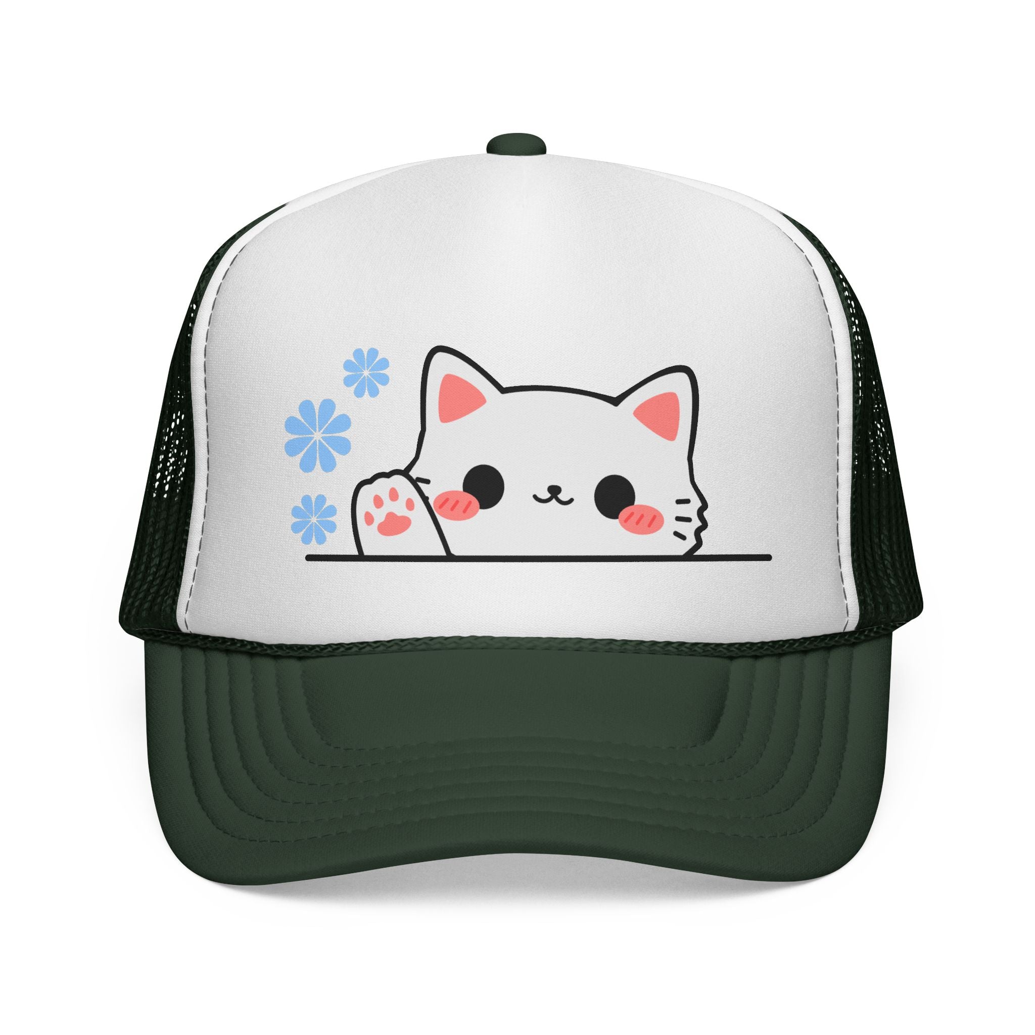 Peeking Cat Trucker Cap – Kawaii Cat Baseball Hat