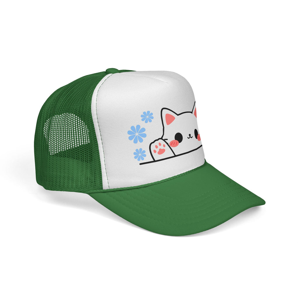 Peeking Cat Trucker Cap – Kawaii Cat Baseball Hat