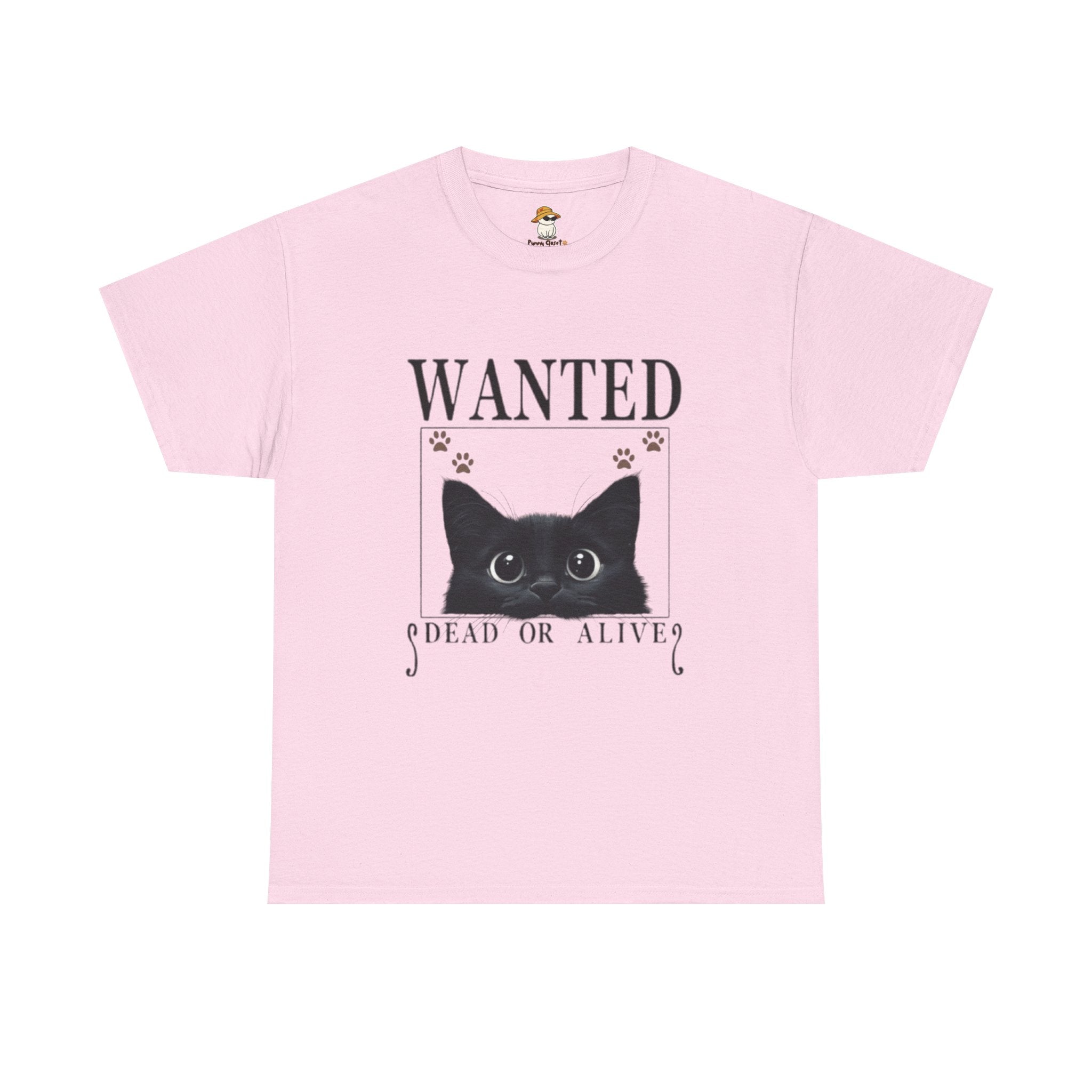 Wanted Cat Graphic Tee – Funny Black Cat T-Shirt