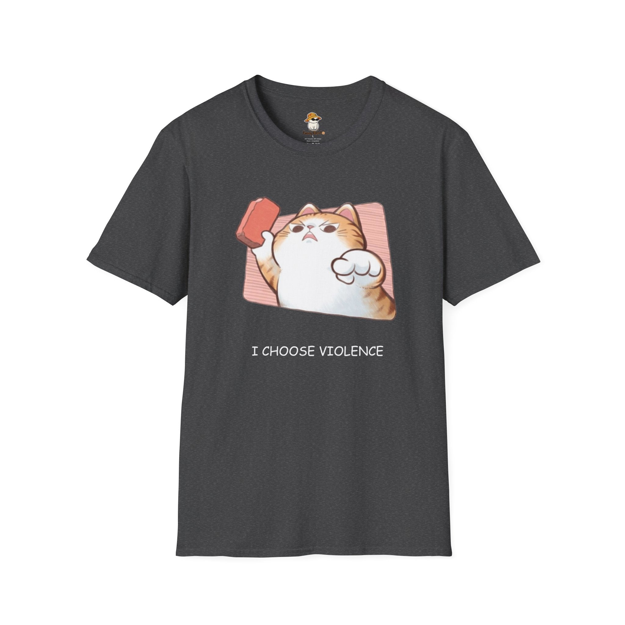 I Choose Violence Cat T-Shirt – Funny Cat Graphic Tee