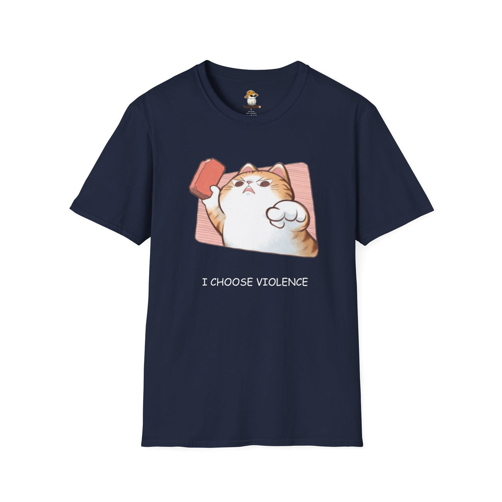 I Choose Violence Cat T-Shirt – Funny Cat Graphic Tee