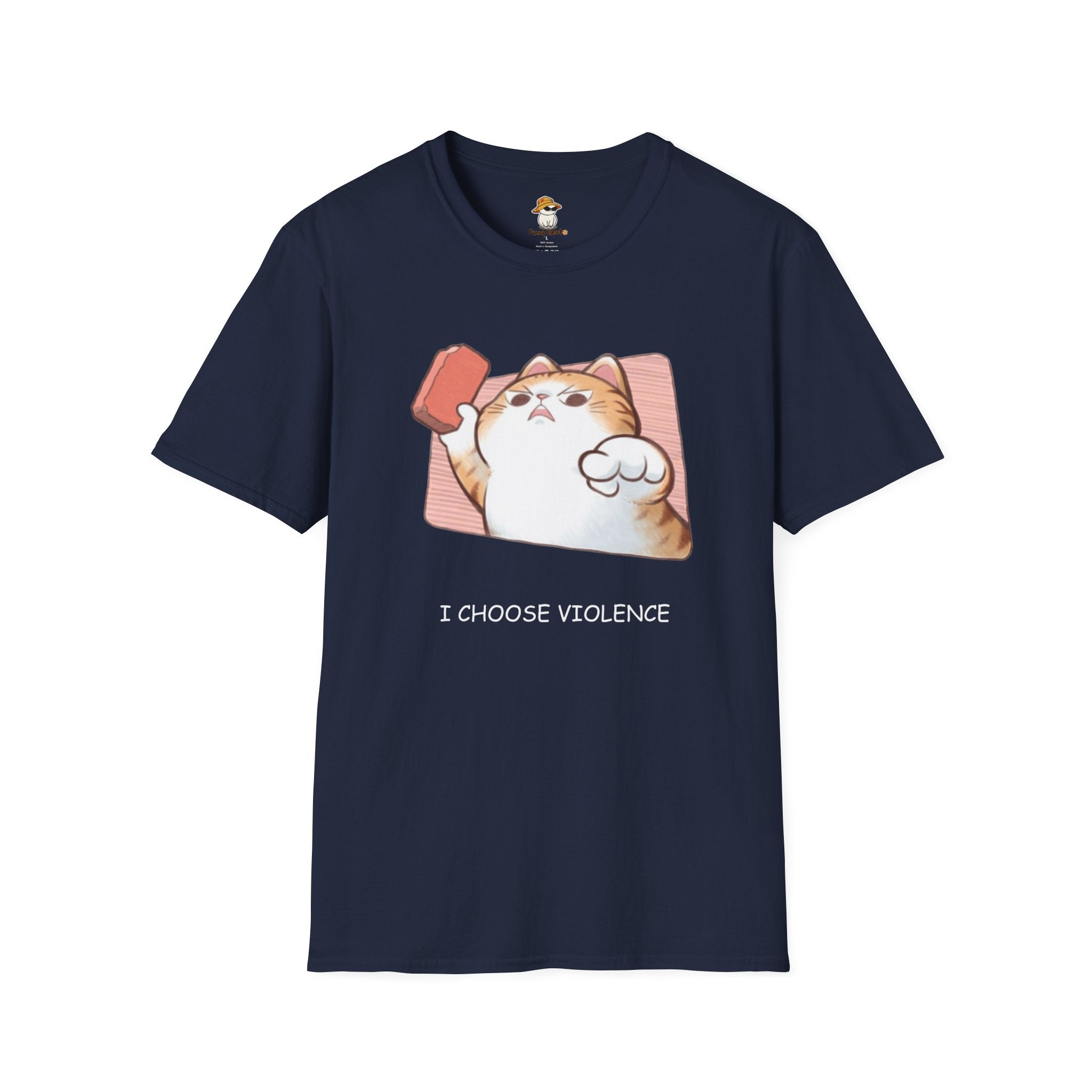 I Choose Violence Cat T-Shirt – Funny Cat Graphic Tee