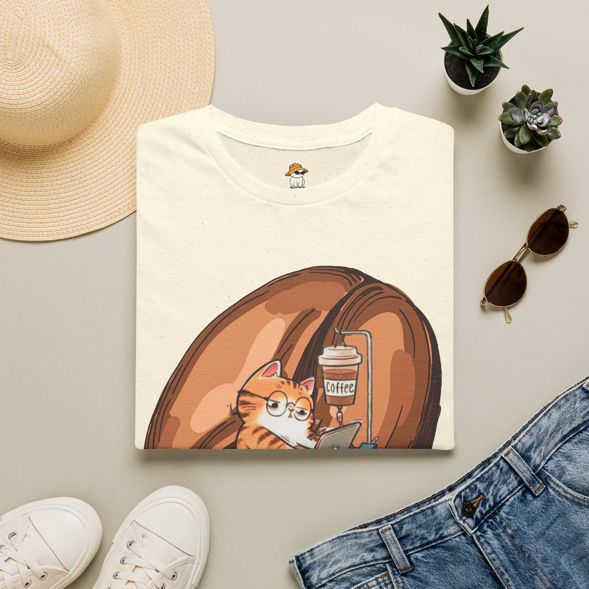 I Need Coffee Cat T-Shirt – Funny Cat Graphic Tee