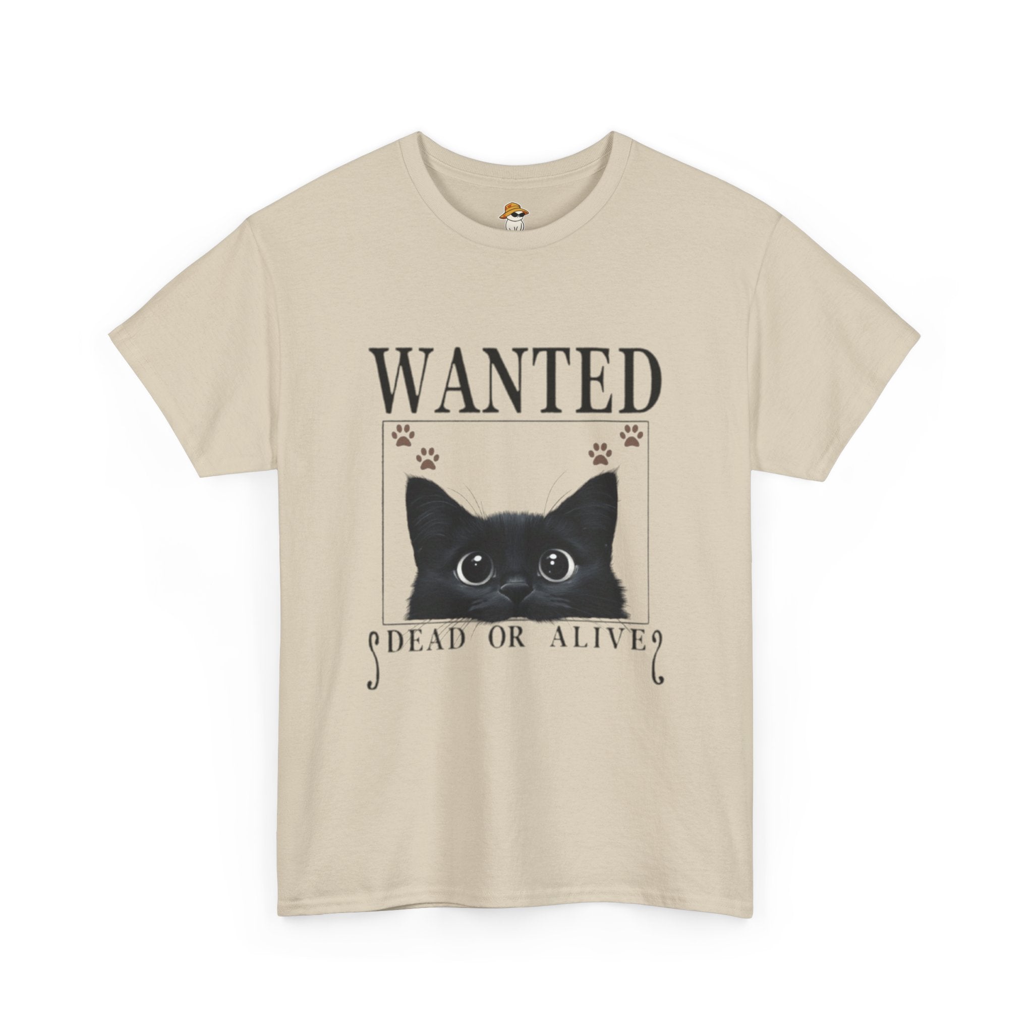 Wanted Cat Graphic Tee – Funny Black Cat T-Shirt