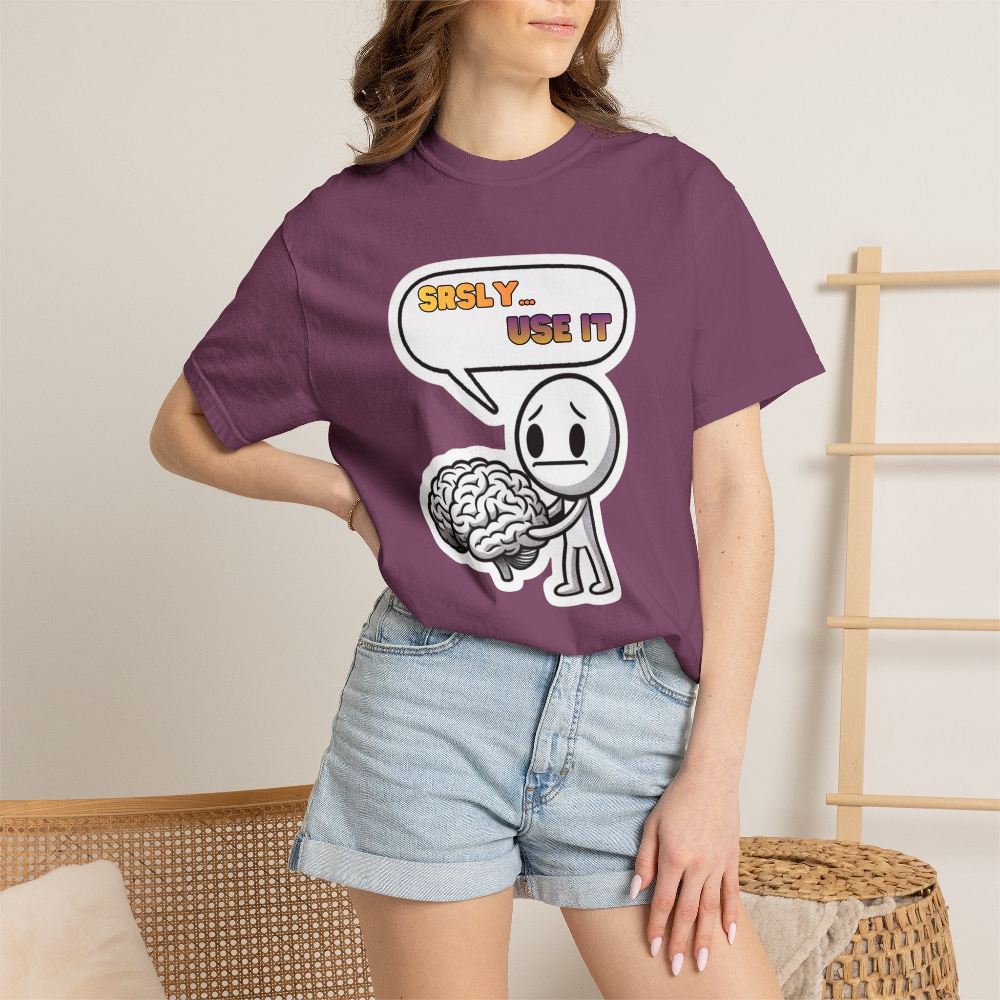 "Srsly… Use It" Brain Pun Graphic Tee | Funny Unisex T-Shirt