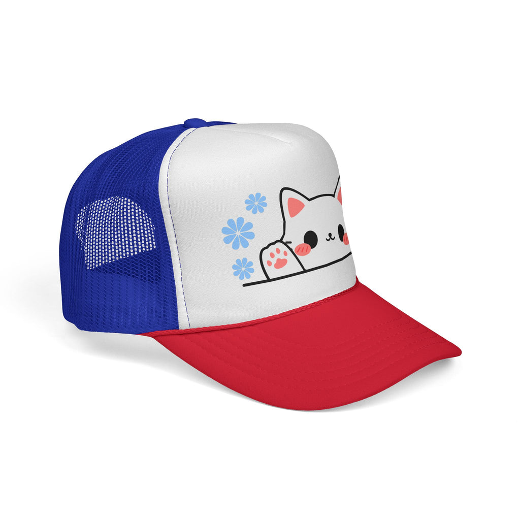 Peeking Cat Trucker Cap – Kawaii Cat Baseball Hat