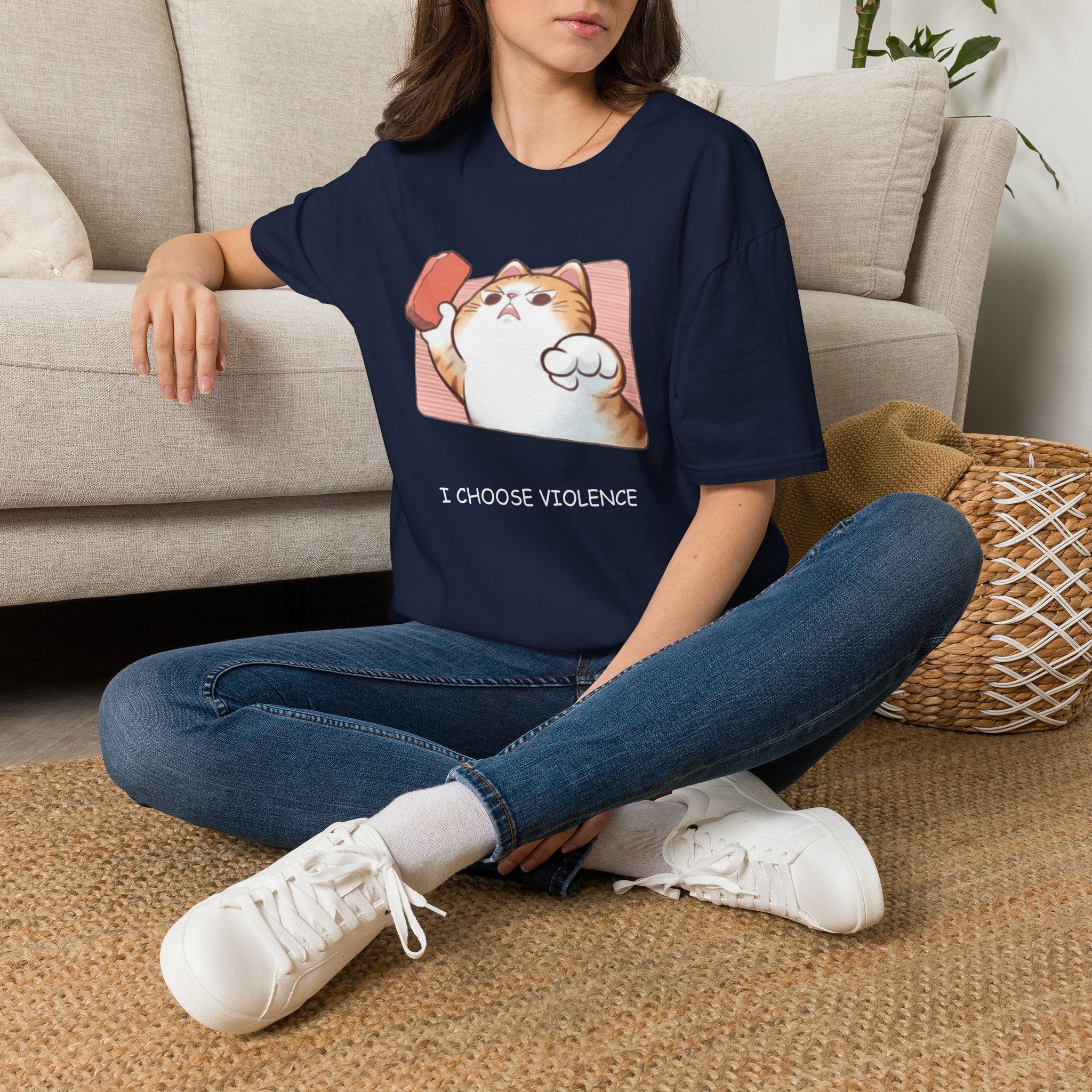 I Choose Violence Cat T-Shirt – Funny Cat Graphic Tee