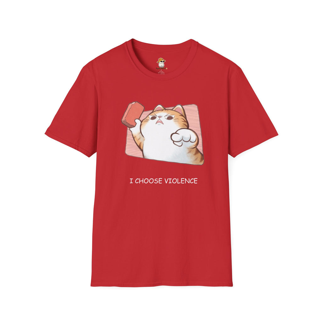 I Choose Violence Cat T-Shirt – Funny Cat Graphic Tee
