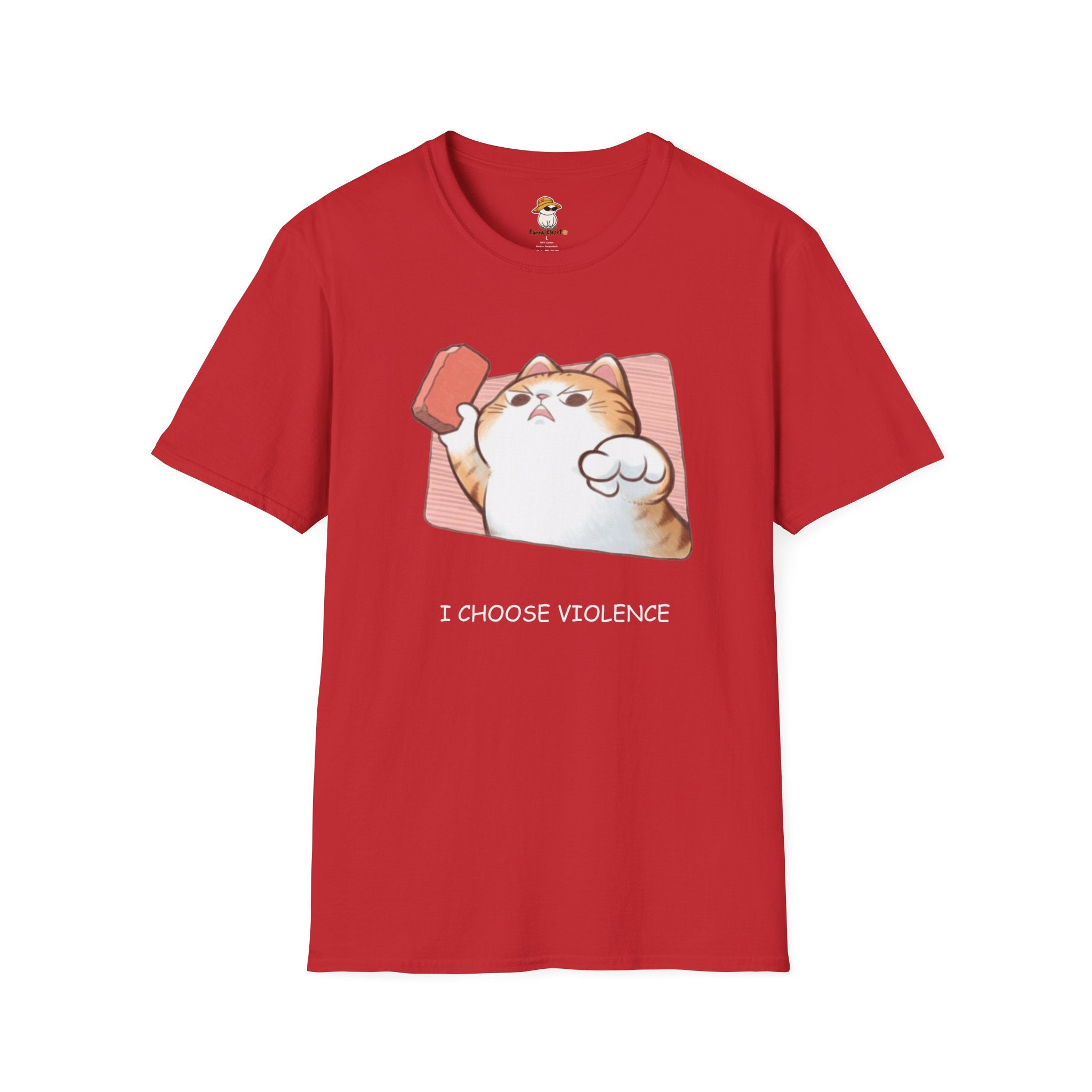 I Choose Violence Cat T-Shirt – Funny Cat Graphic Tee