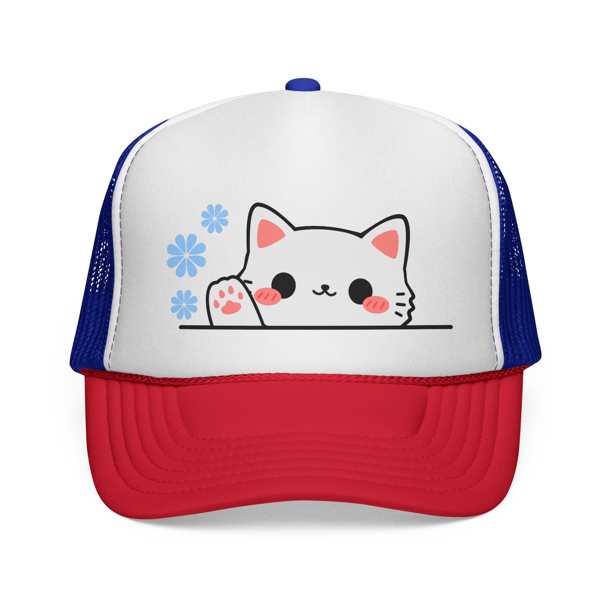 Peeking Cat Trucker Cap – Kawaii Cat Baseball Hat