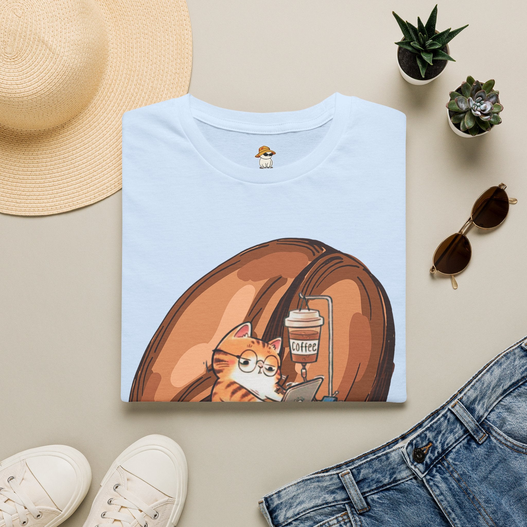 I Need Coffee Cat T-Shirt – Funny Cat Graphic Tee