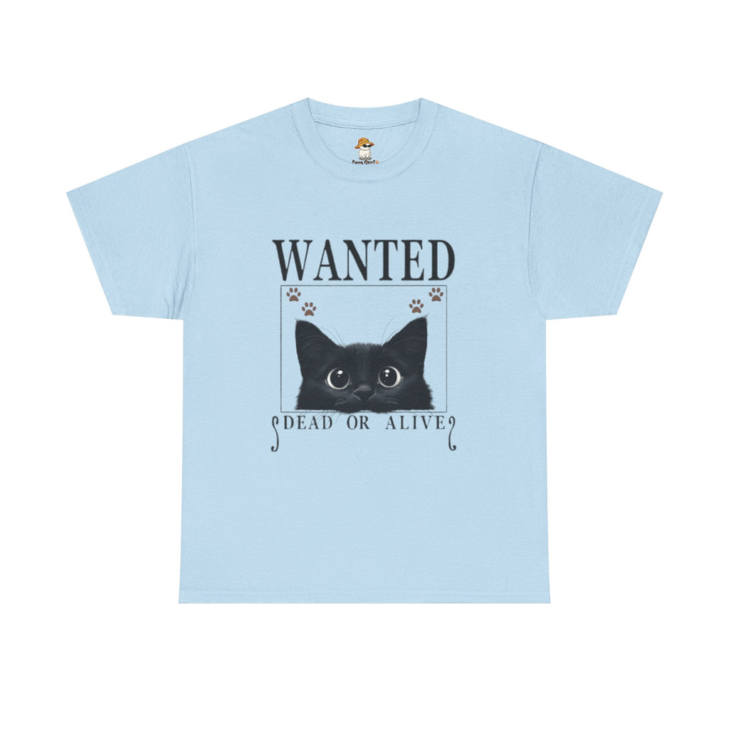 Wanted Cat Graphic Tee – Funny Black Cat T-Shirt