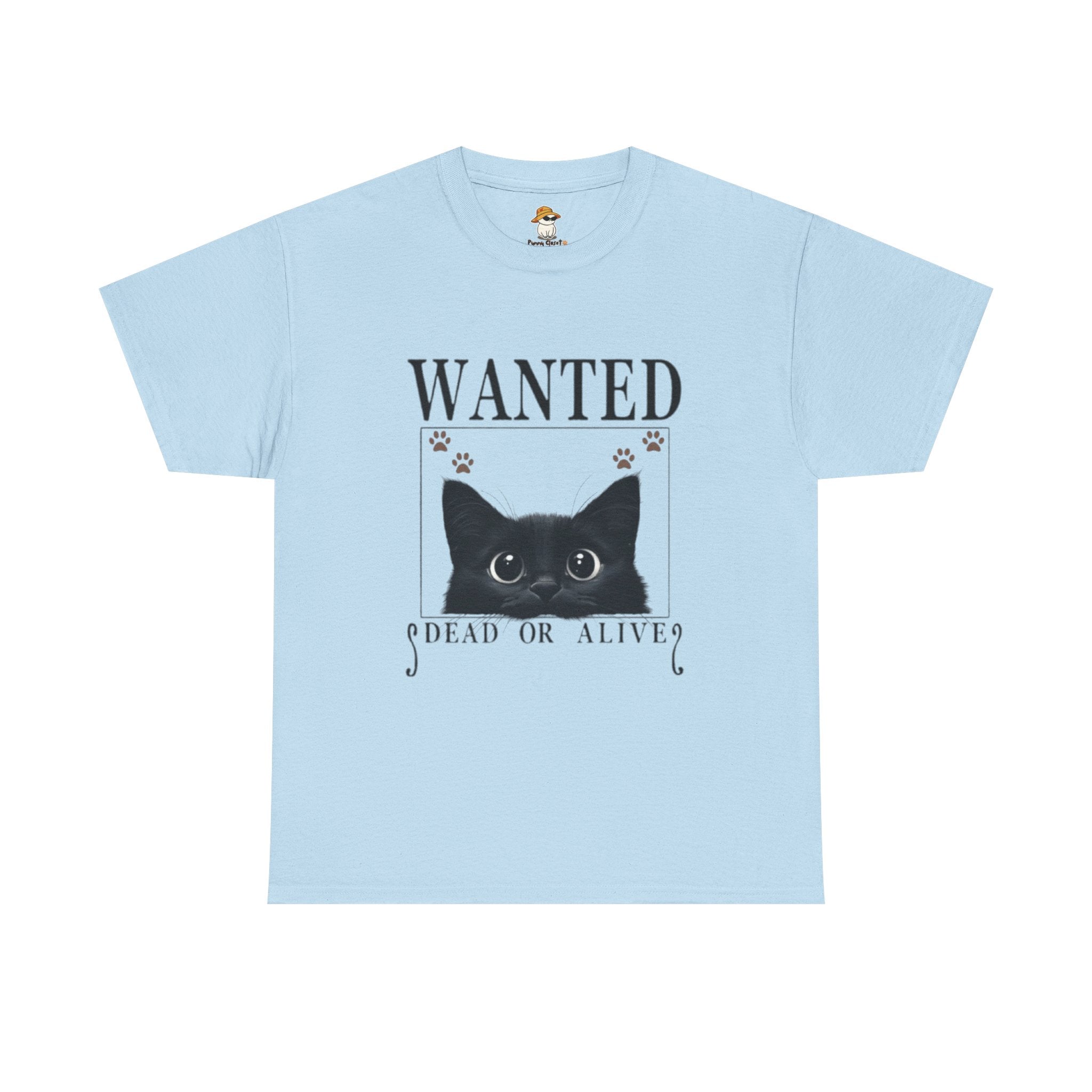 Wanted Cat Graphic Tee – Funny Black Cat T-Shirt