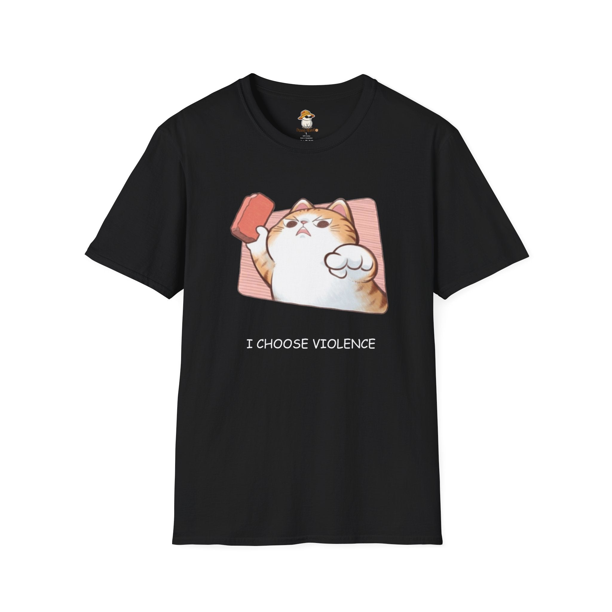 I Choose Violence Cat T-Shirt – Funny Cat Graphic Tee