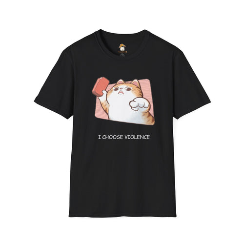 I Choose Violence Cat T-Shirt – Funny Cat Graphic Tee