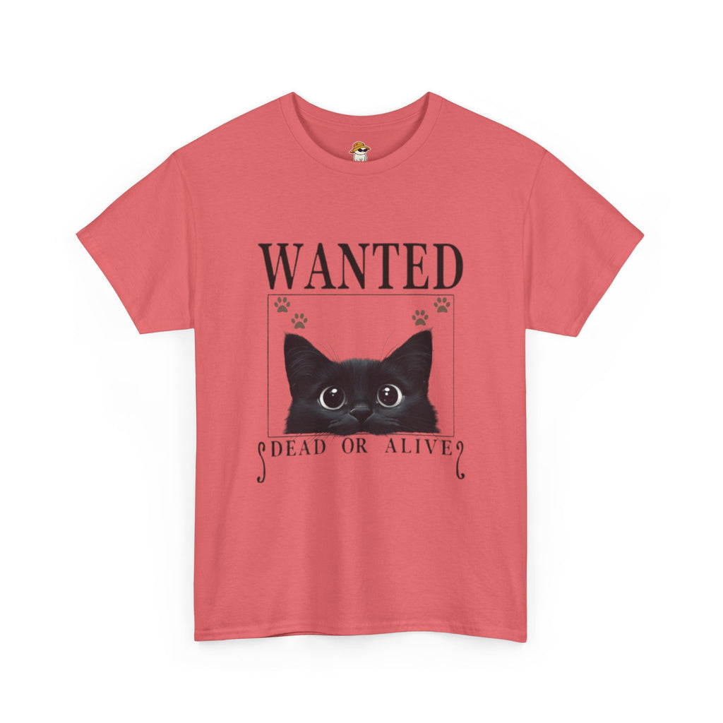 Wanted Cat Graphic Tee – Funny Black Cat T-Shirt
