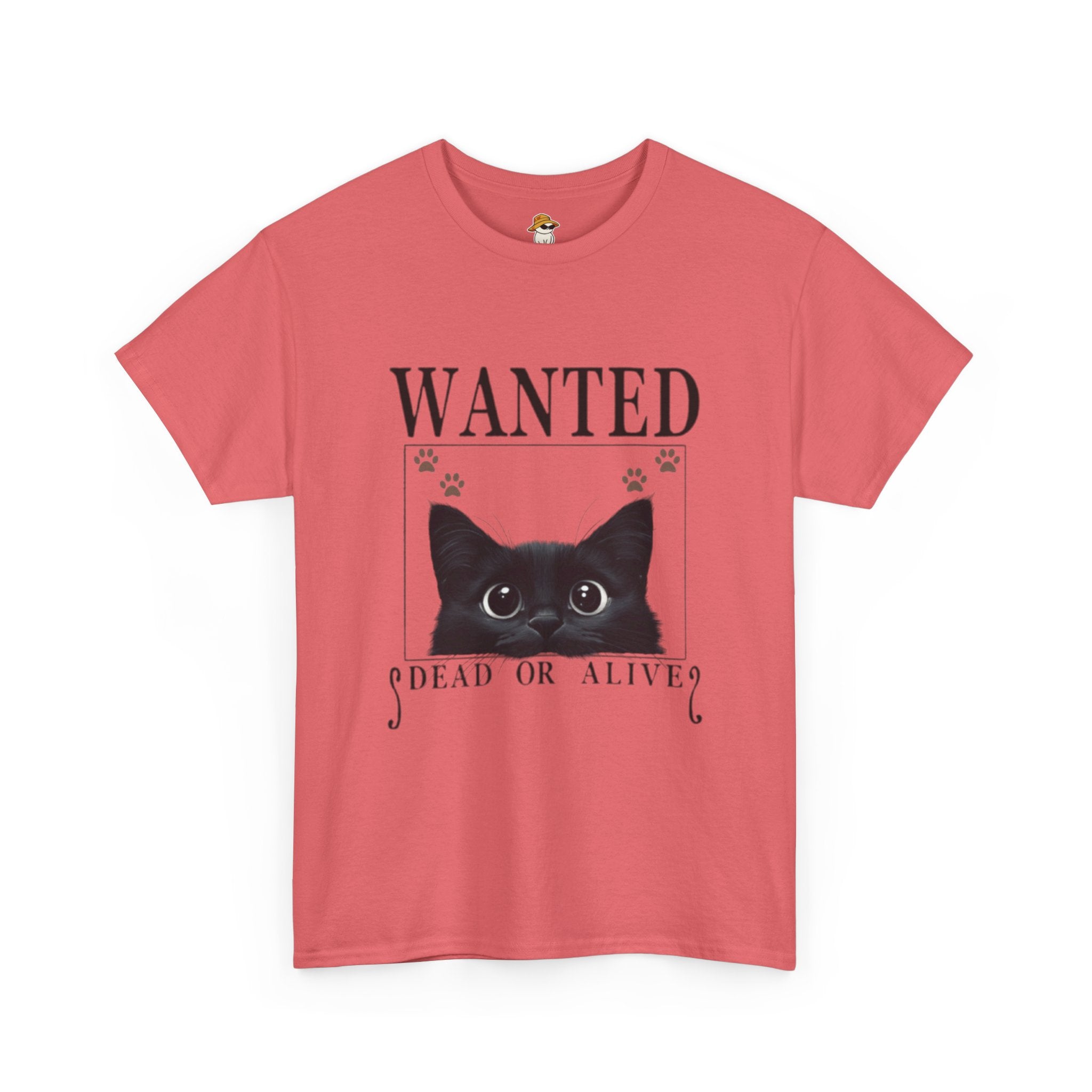 Wanted Cat Graphic Tee – Funny Black Cat T-Shirt