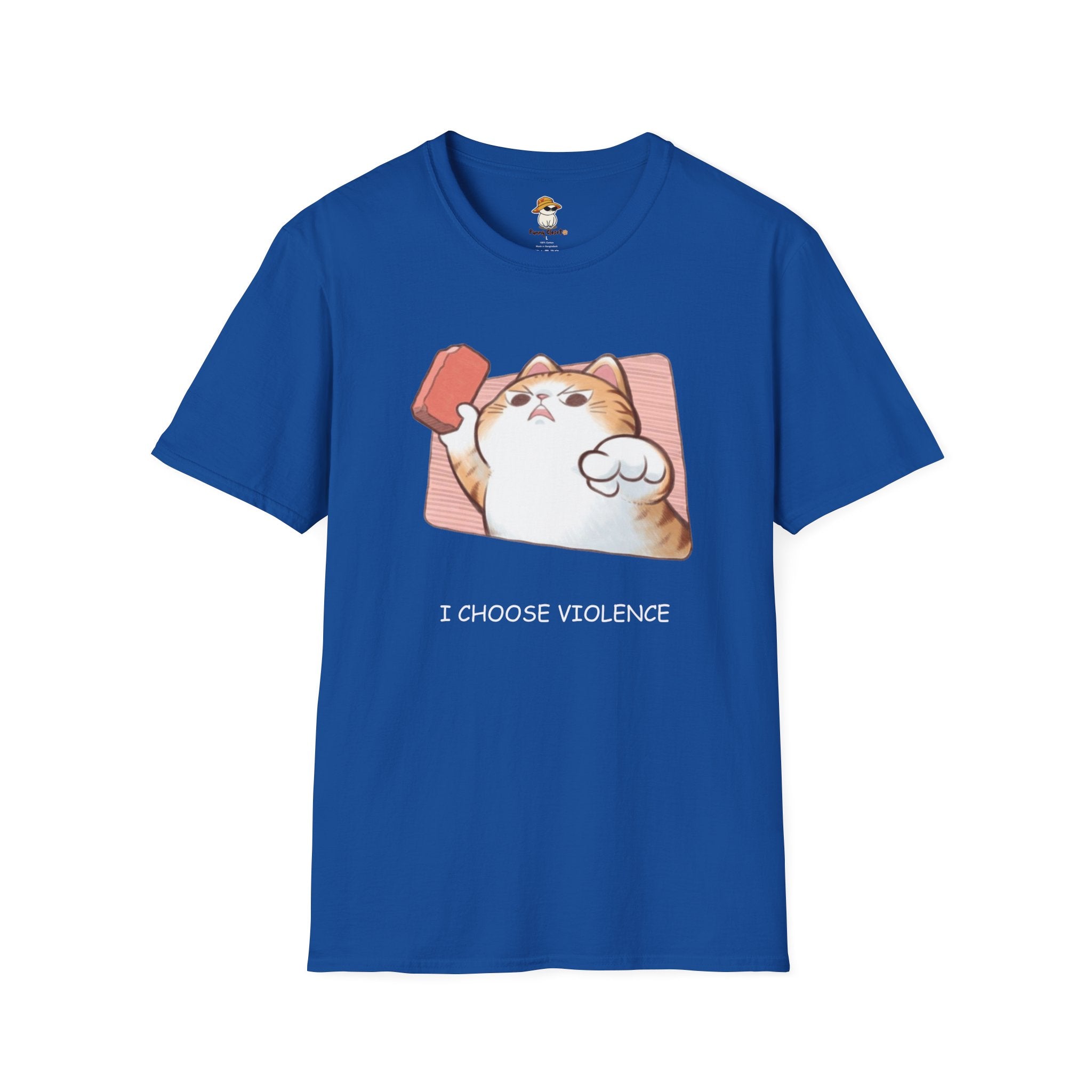 I Choose Violence Cat T-Shirt – Funny Cat Graphic Tee