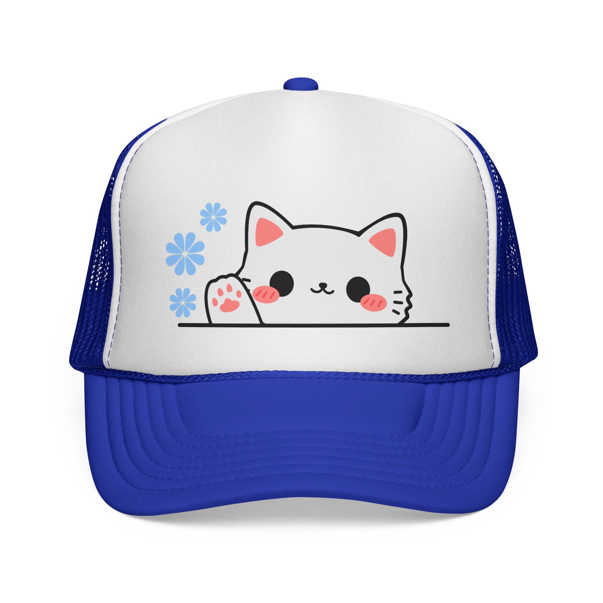 Peeking Cat Trucker Cap – Kawaii Cat Baseball Hat