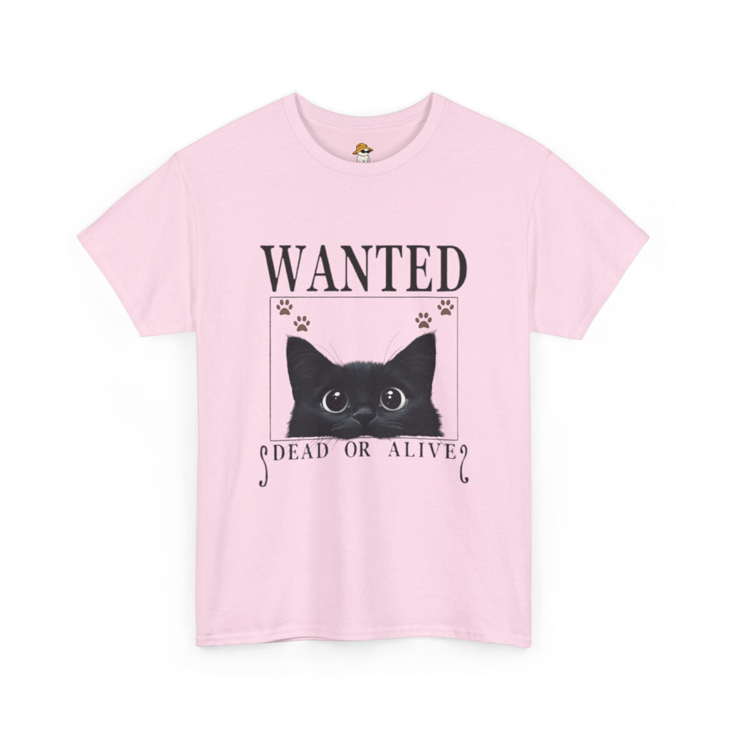 Wanted Cat Graphic Tee – Funny Black Cat T-Shirt